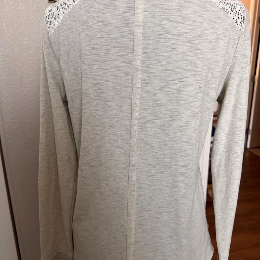 Boho Women's Long Sleeve Embellished Henley Top - Cream - Picture 2 of 7